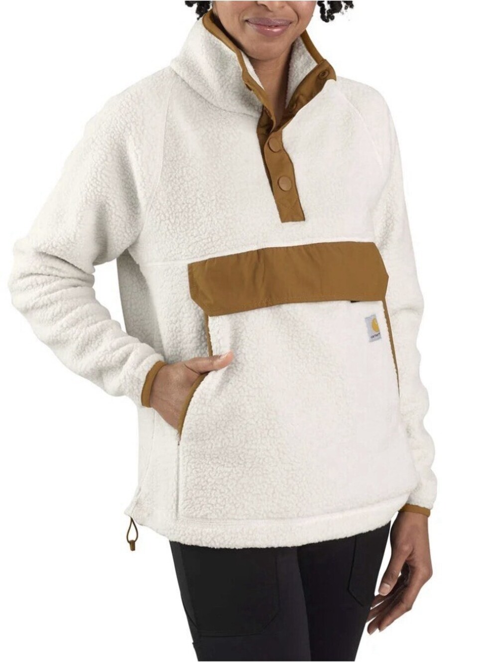 Carhartt Women’s Fleece Pullover Relaxed Fit 1/4 Snap 2 Warmer Rating XS (0-2)